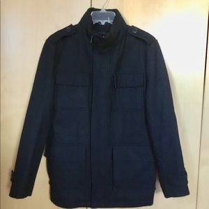 Calvin Klein Men’s Melton Four-Pocket Coat